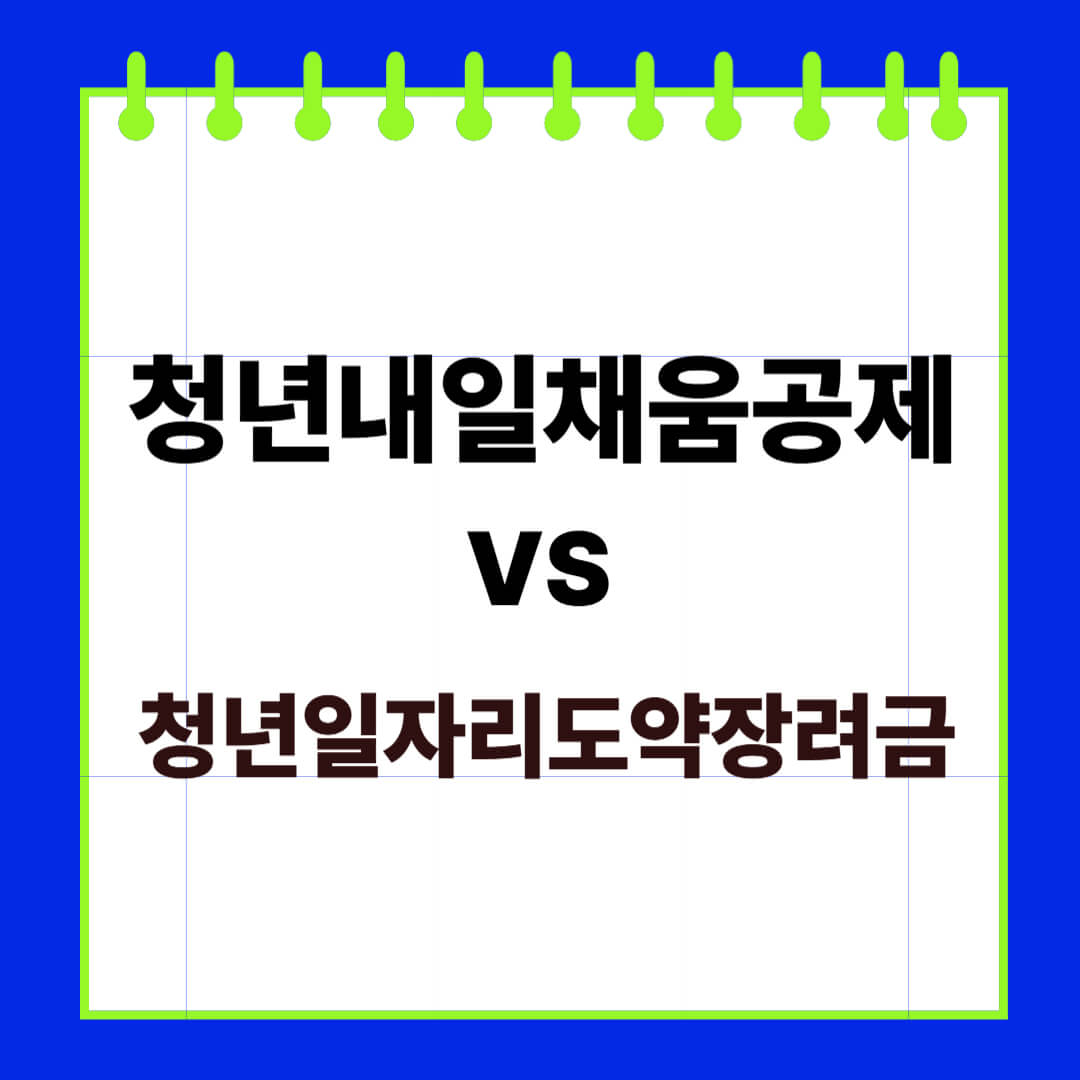 청년내일채움공제 vs 청년 일자리 도약 장려금