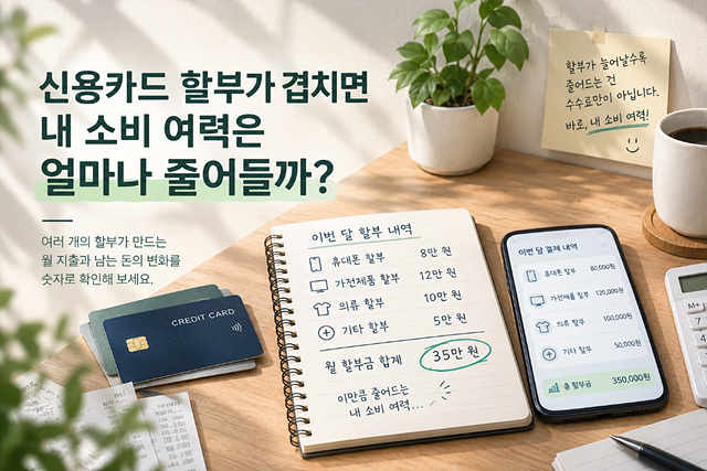 신ㄴ용카드 할부가 겹치면 내 소비 여력은 얼마나 줄어들까?