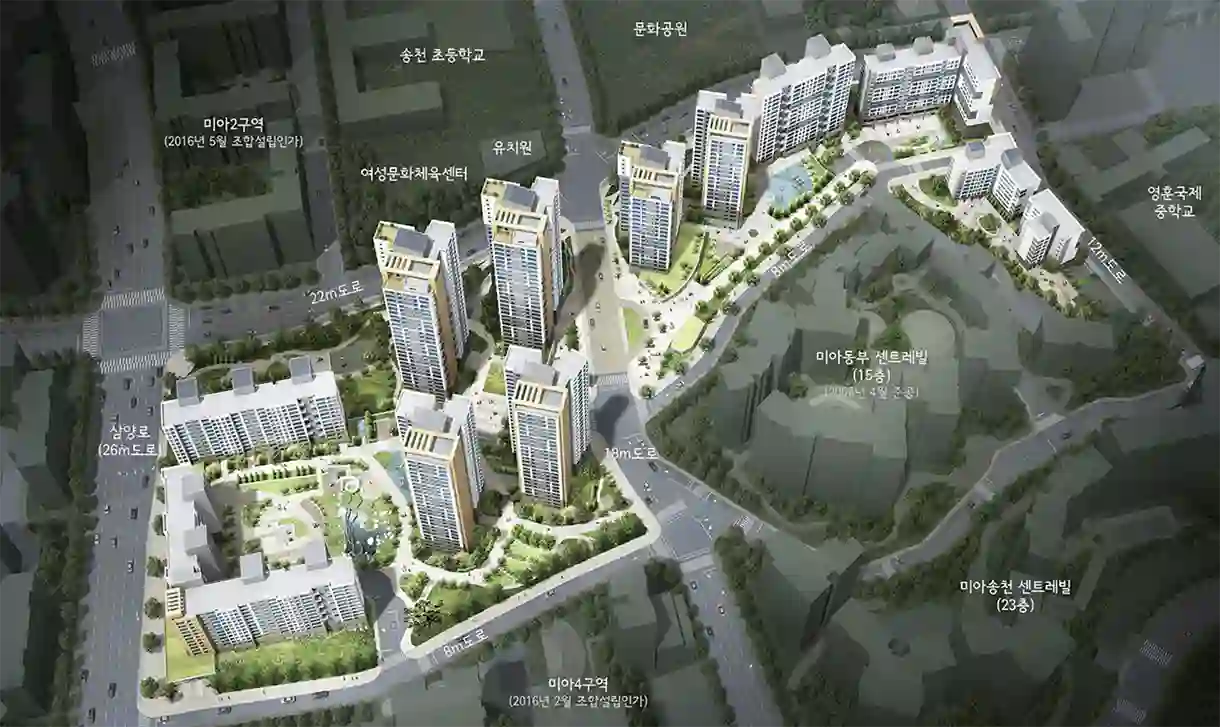 미아3구역-재개발-아파트-1037세대-탑뷰