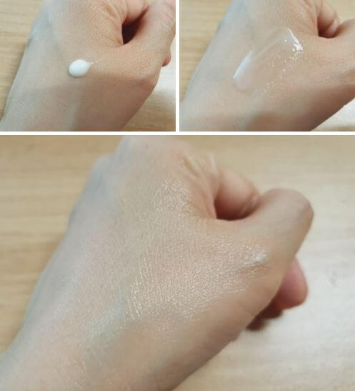 쥐젖 제거 크림을 바른 모습