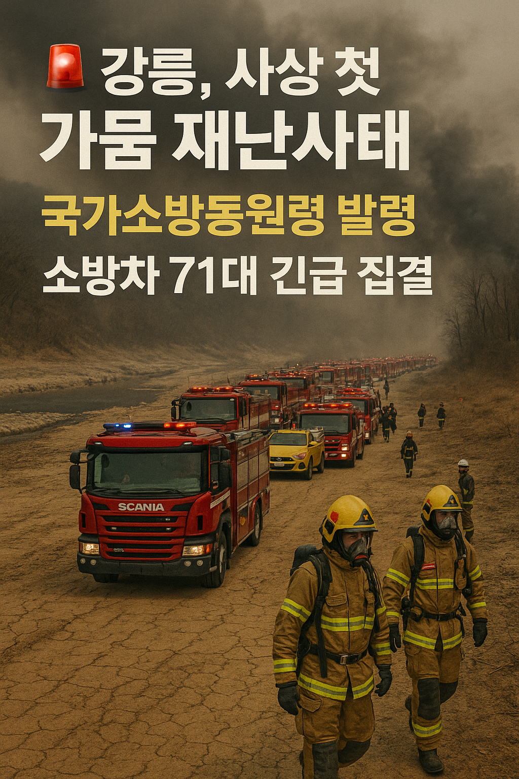 사상 첫 가뭄 재난사태, 강릉 급수 비상…국가소방동원령 발동