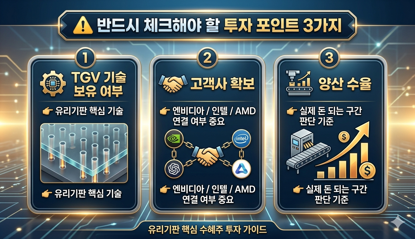 유리기판주 투자시 체크포인트