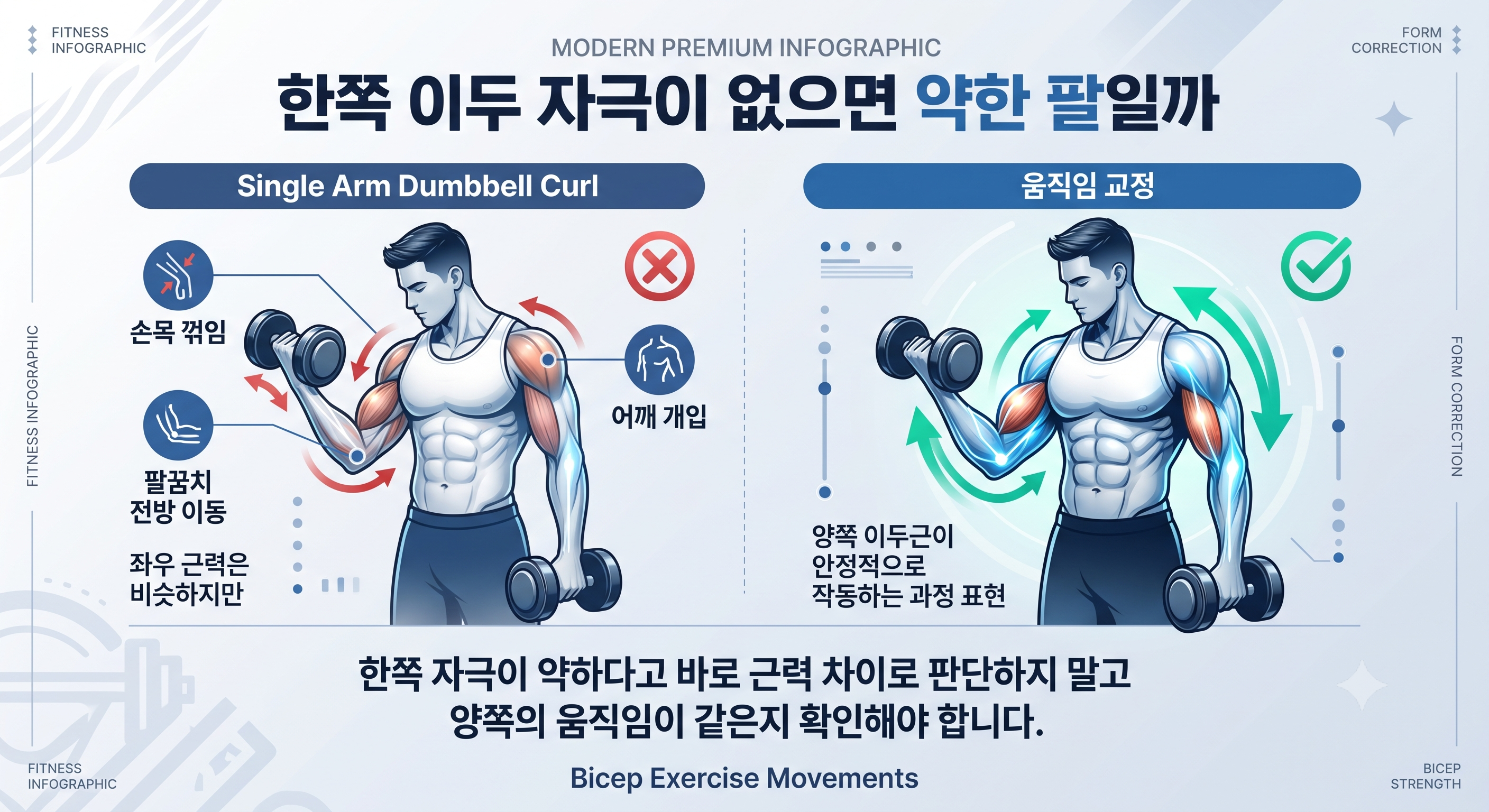 한쪽 이두 자극이 없으면 약한 팔일까