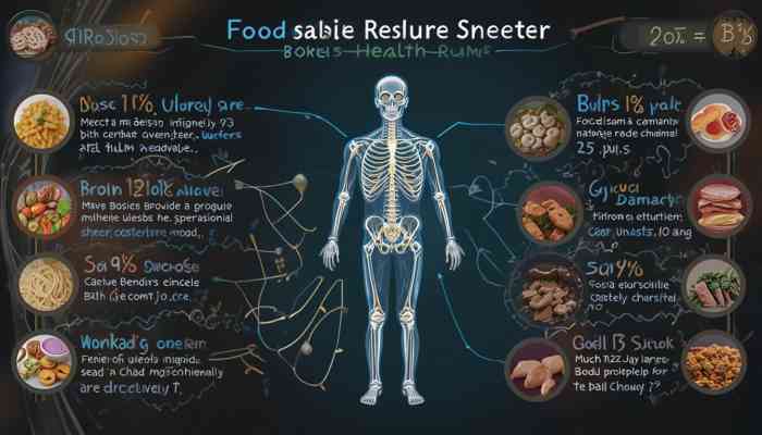 뼈 건강에 좋은 식품 정리 인포그래픽