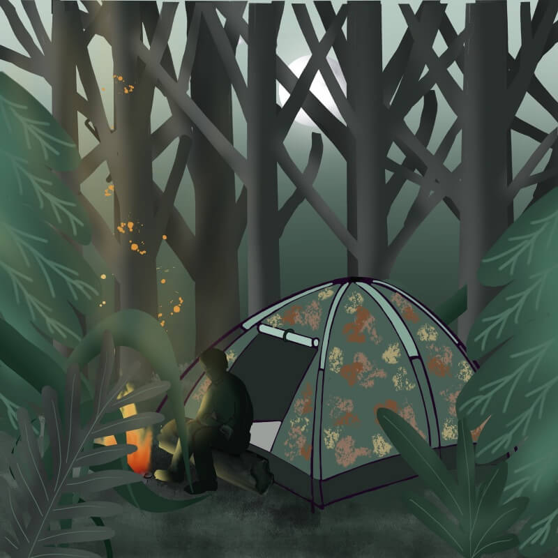 숲속에서-즐기는-캠핑