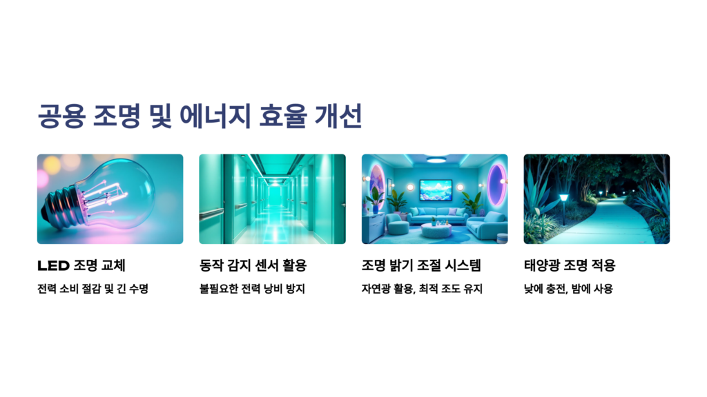 공용 조명 및 에너지 효율 개선