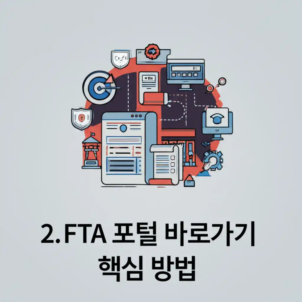 2. FTA 포털 바로가기 핵심 방법을 설명하는 화면 캡처. FTA 포털로 빠르게 이동하는 방법을 보여줍니다.