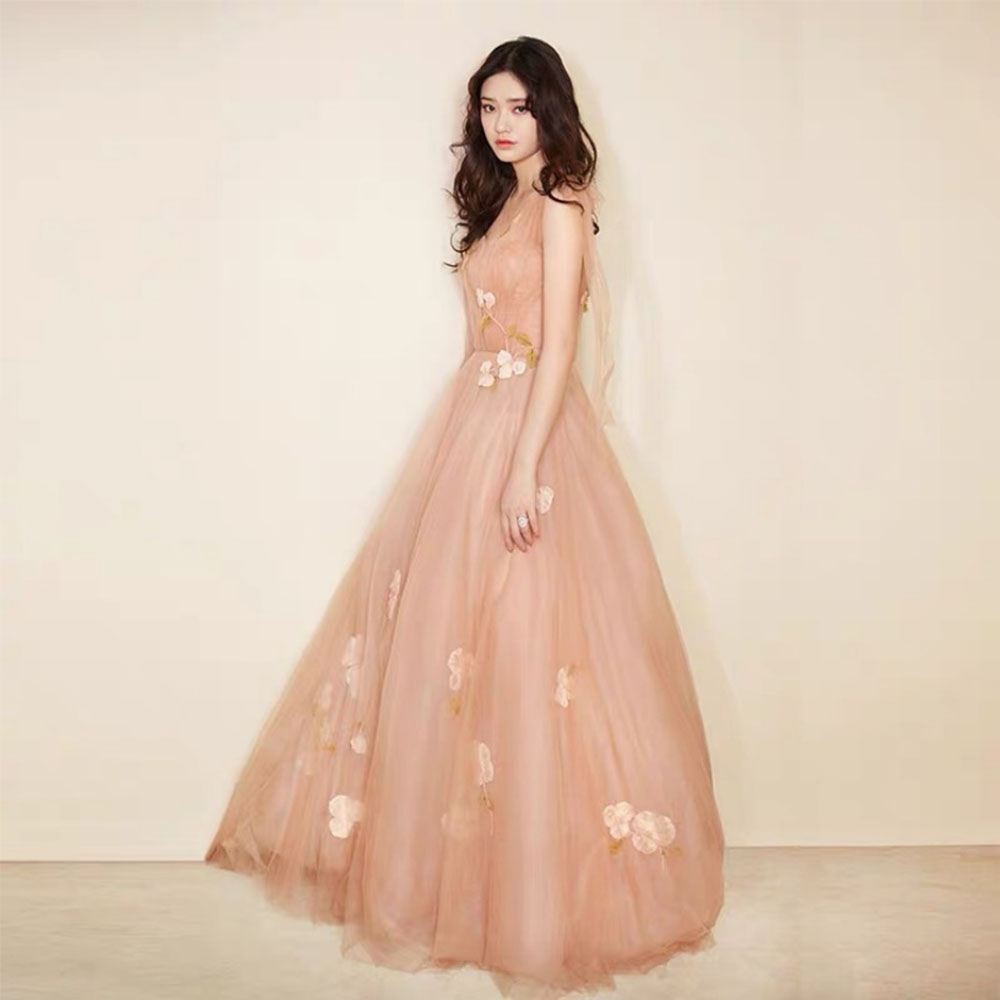 2부 이브닝 피로연드레스 쉬폰 웨딩촬영 셀프웨딩 롱드레스