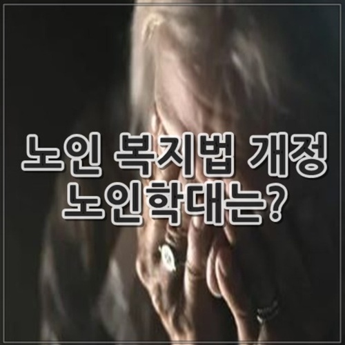 노인 복지법 개정 노인학대 알아보기