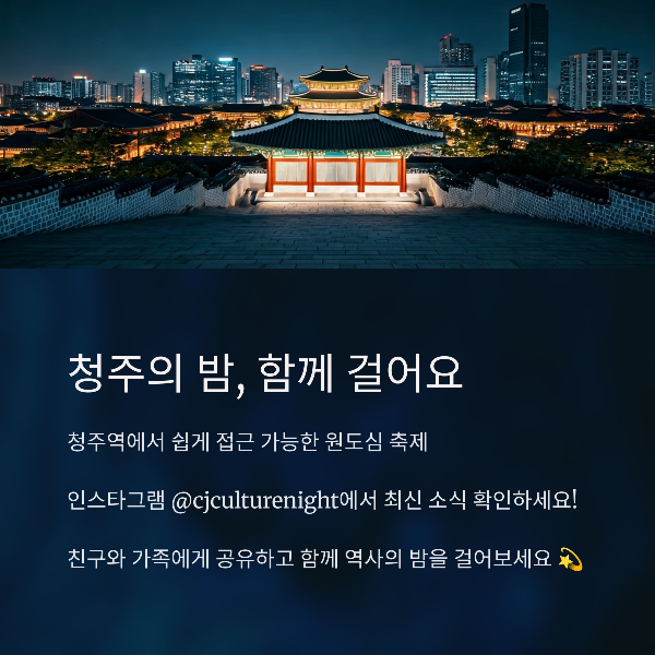 청주의 밤, 함께 걸어요