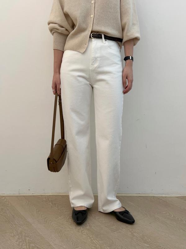 일요일 할인마감 S M L 시드 일자핏 난스판 화이트진