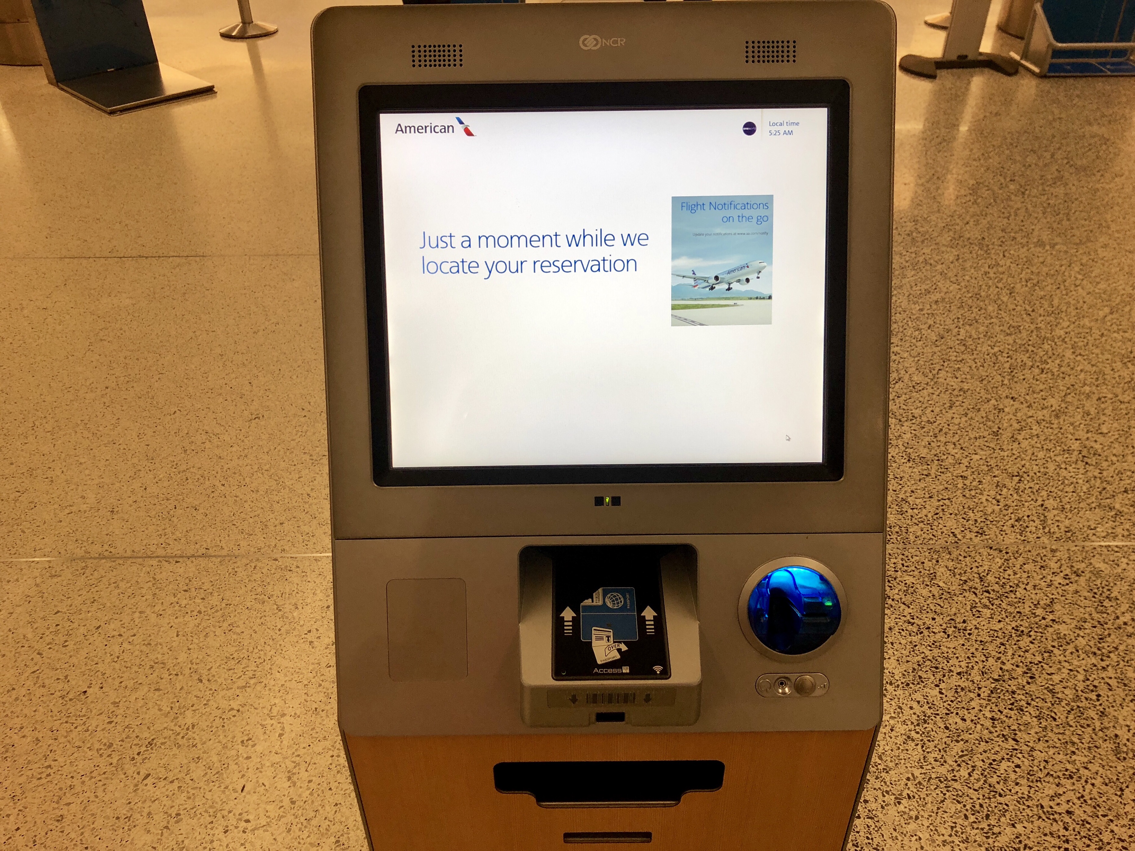 아메리칸 에어라인 키오스크