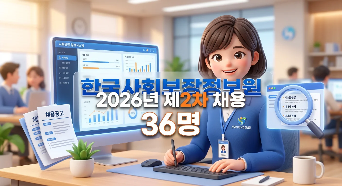 한국사회보장정보원 2026년 제2차 채용공고, 36명 모집 (행정·전산·상담·청년인턴)