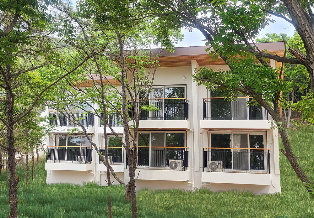 신도시자연휴양림 산림문화휴양관(연립동) 전경