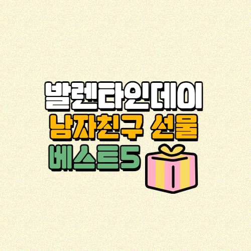 발렌타인데이 남자친구 선물 베스트5