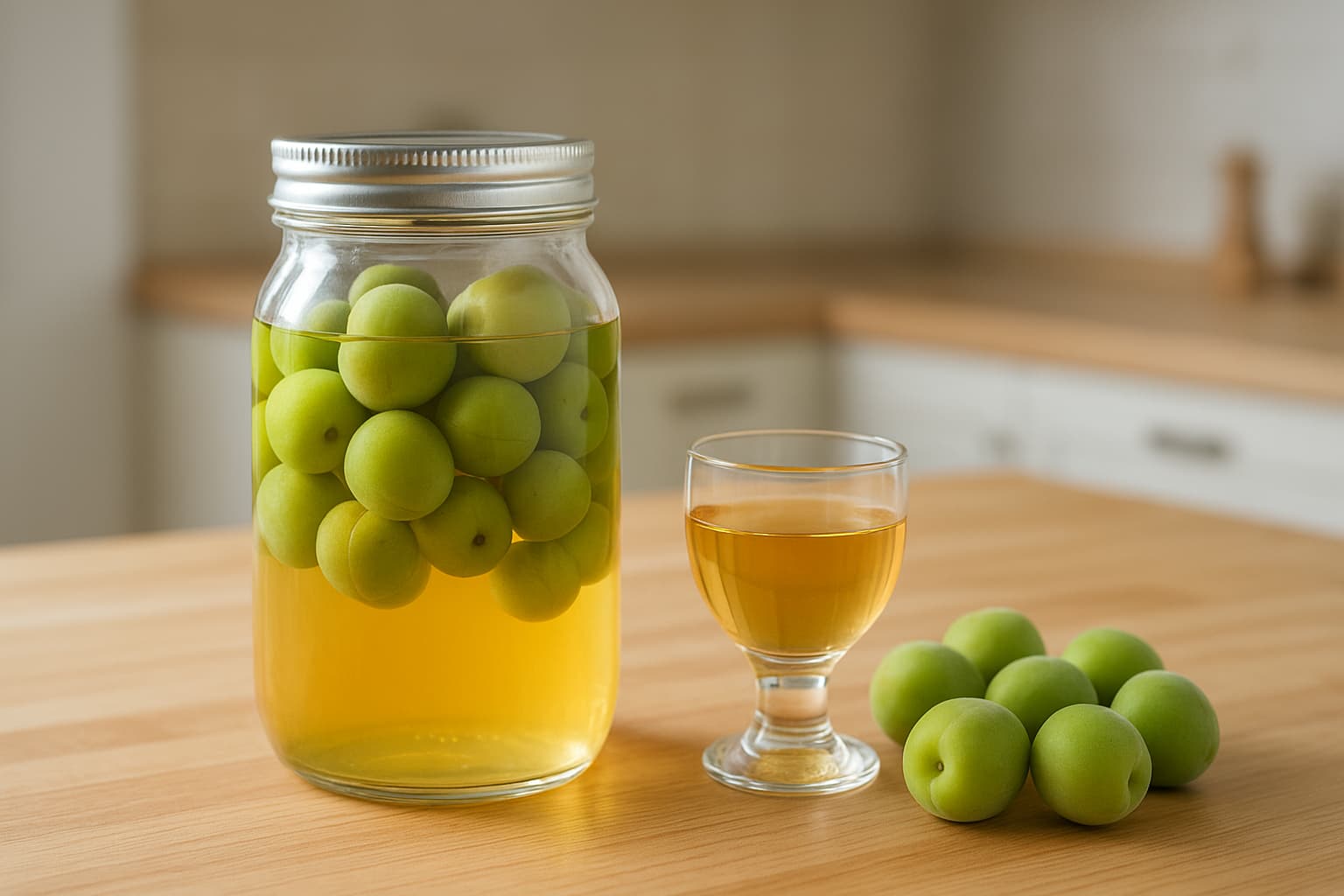 매실로 만든 매실청과 청매실