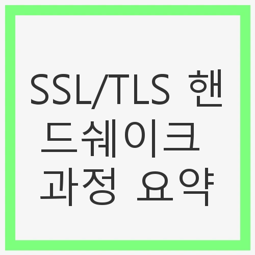 SSL/TLS 핸드쉐이크란?