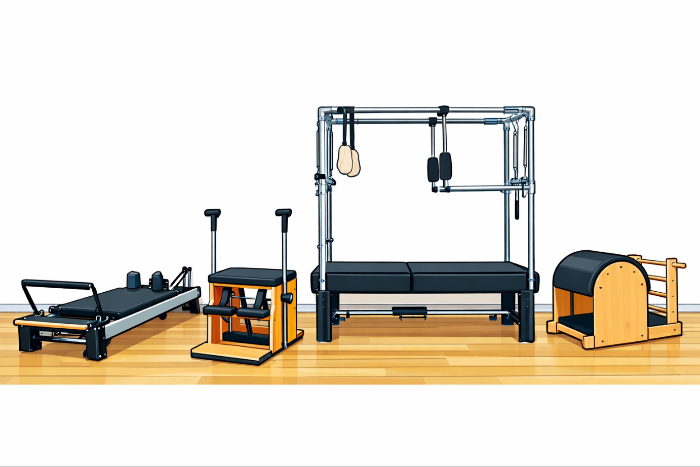 필라테스 기구(리포머, 체어, 캐딜락, 바렐)
