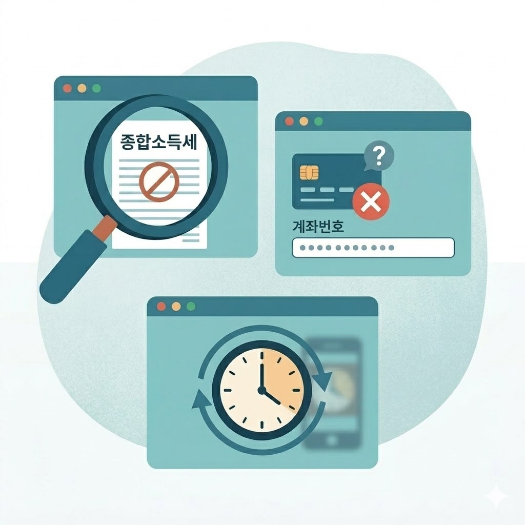 환급금 조회 점검