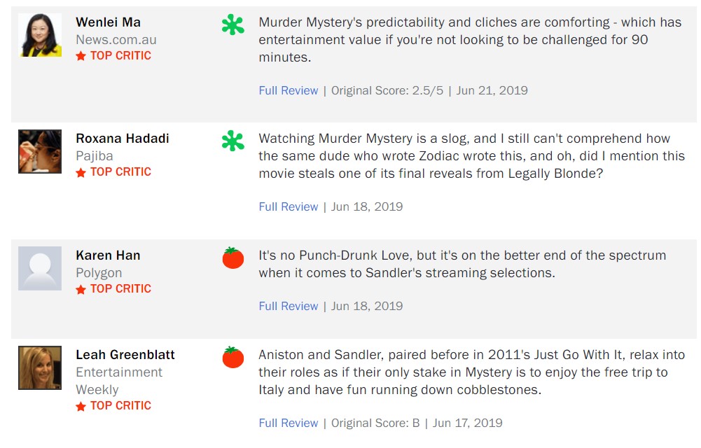 영화 머더미스터리 시즌1 정보 출연진 줄거리 평점 후기