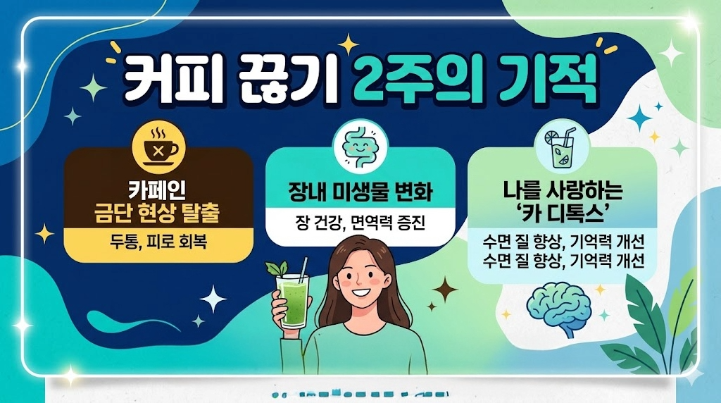 커피 끊기 효과 (카페인 금단, 항산화, 카디톡스)