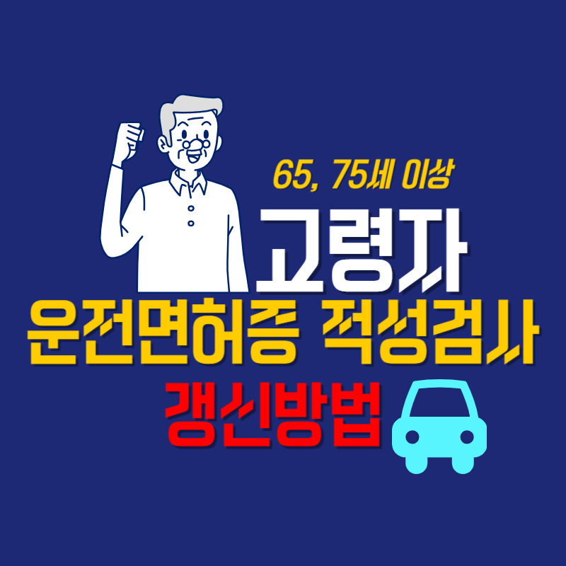 고령자 운전면허증 적성검사 갱신방법