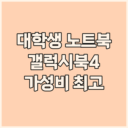 대학생 노트북 고민 끝 삼성 갤럭시북