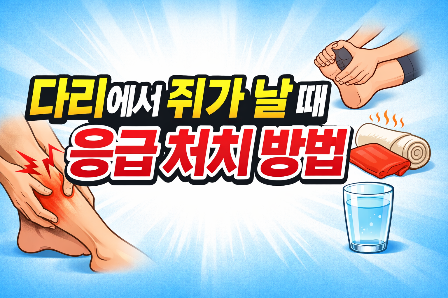 다리에 쥐가 날때 응급처치방법
