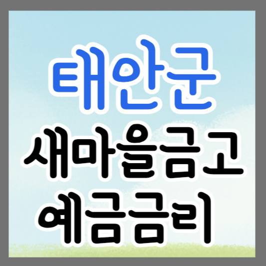 충남 태안군 새마을금고 정기예금 금리 높은 곳 추천 ❘ 금리비교 ❘ 특판 ❘ 적금금리