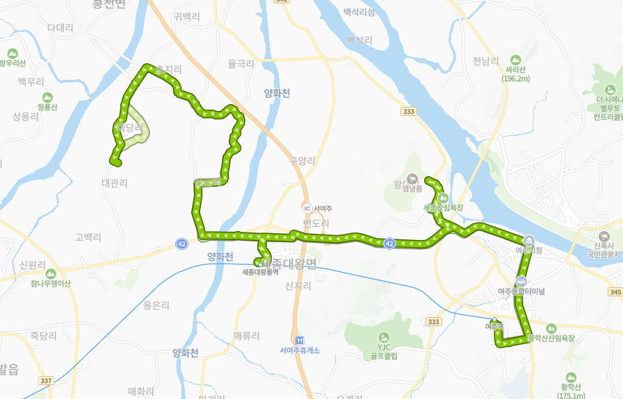 여주-964번-버스-노선-지도