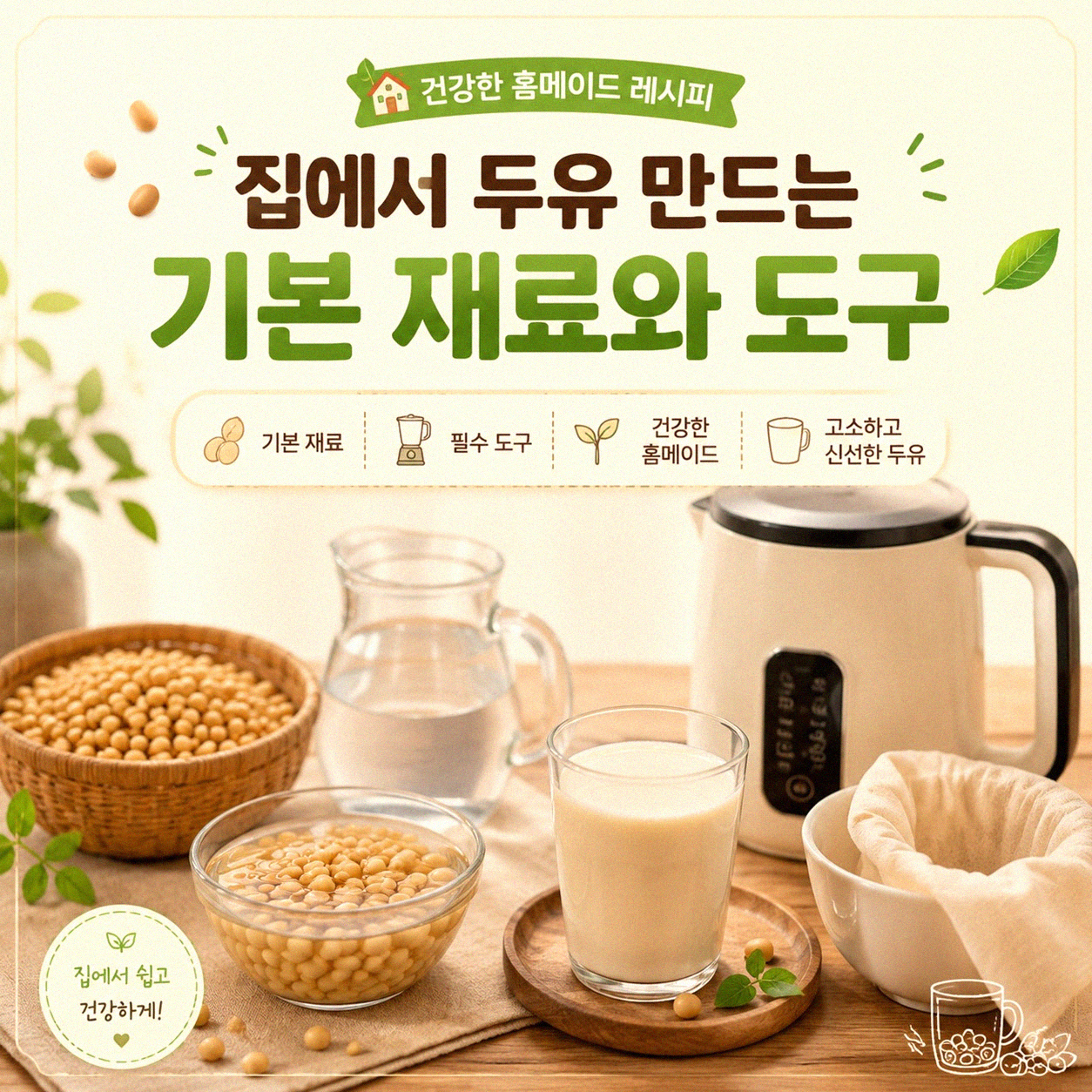 집에서 두유 만들기, 어렵지 않아요