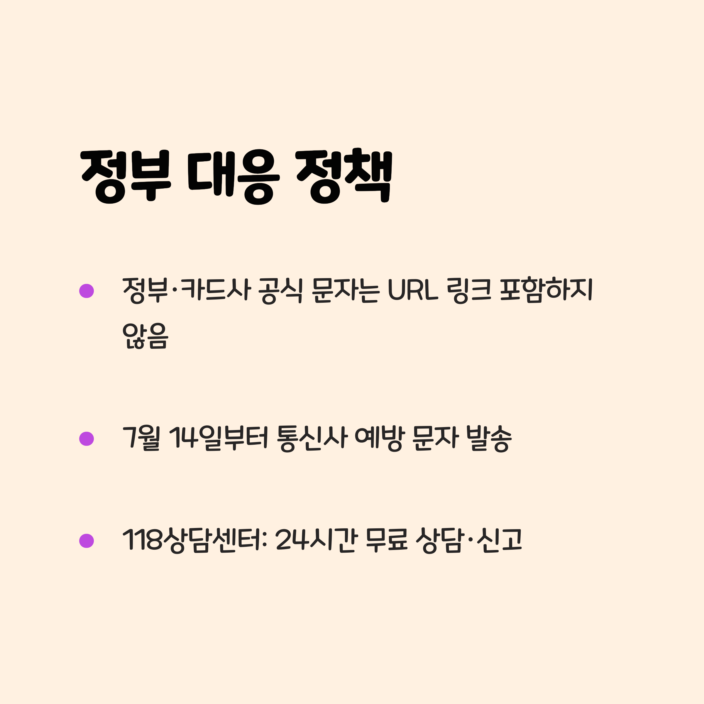 정부 대응과 예방 정책