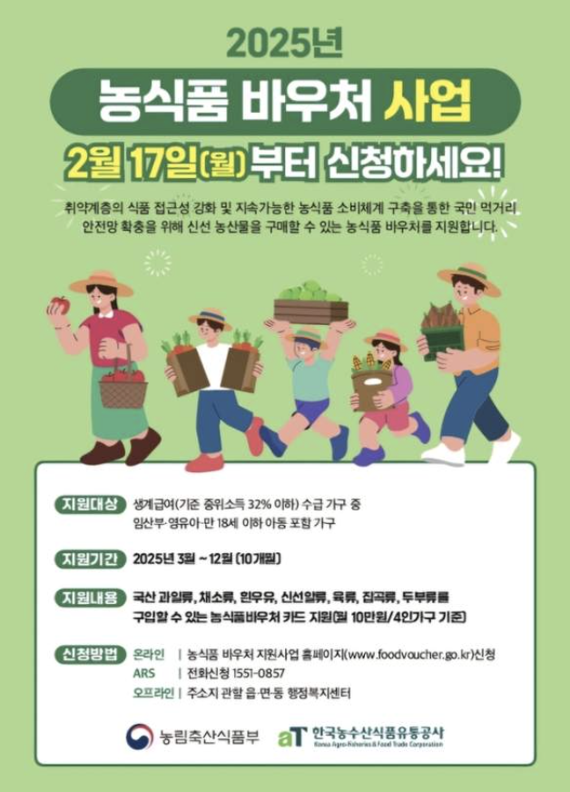 농식품바우처 신청 안내 포스터