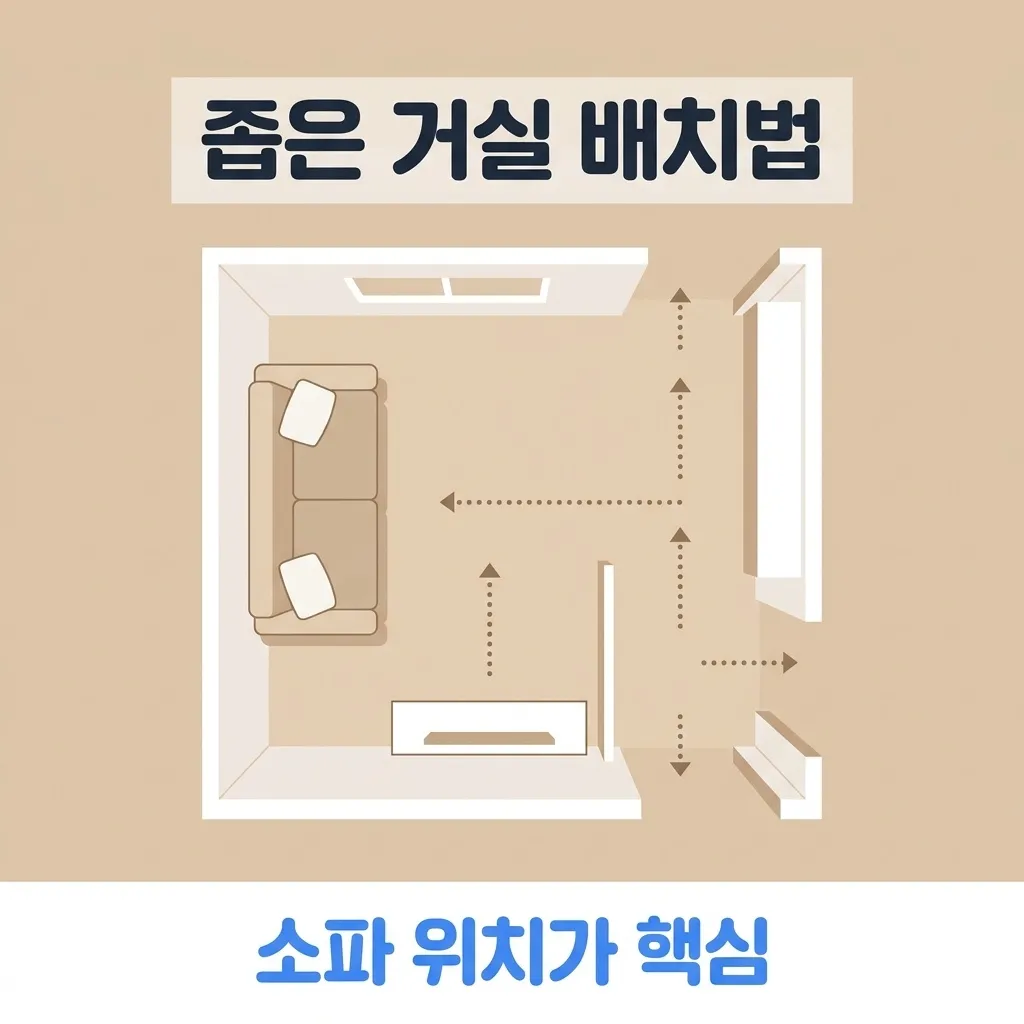 좁은 거실 넓어 보이는 가구 배치, 소파 위치가 핵심이다 대표 이미지