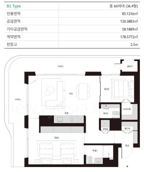 LV 라우어 실버타운 방구조