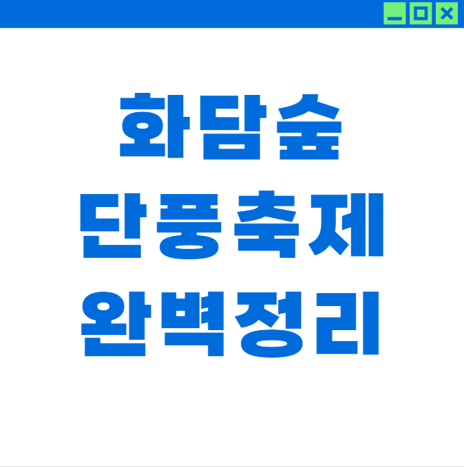 화담숲 단풍축제 가기 전 꼭 알아야 할 3가지