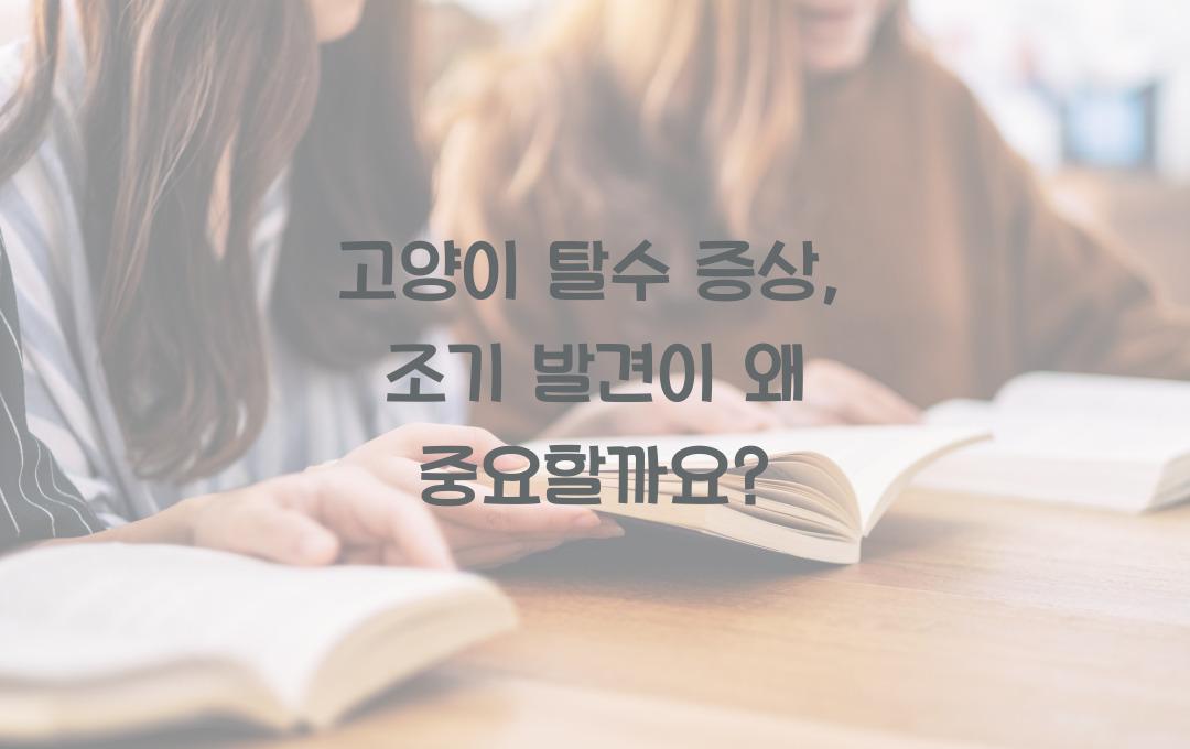 고양이 탈수 증상, 조기 발견이 중요합니다