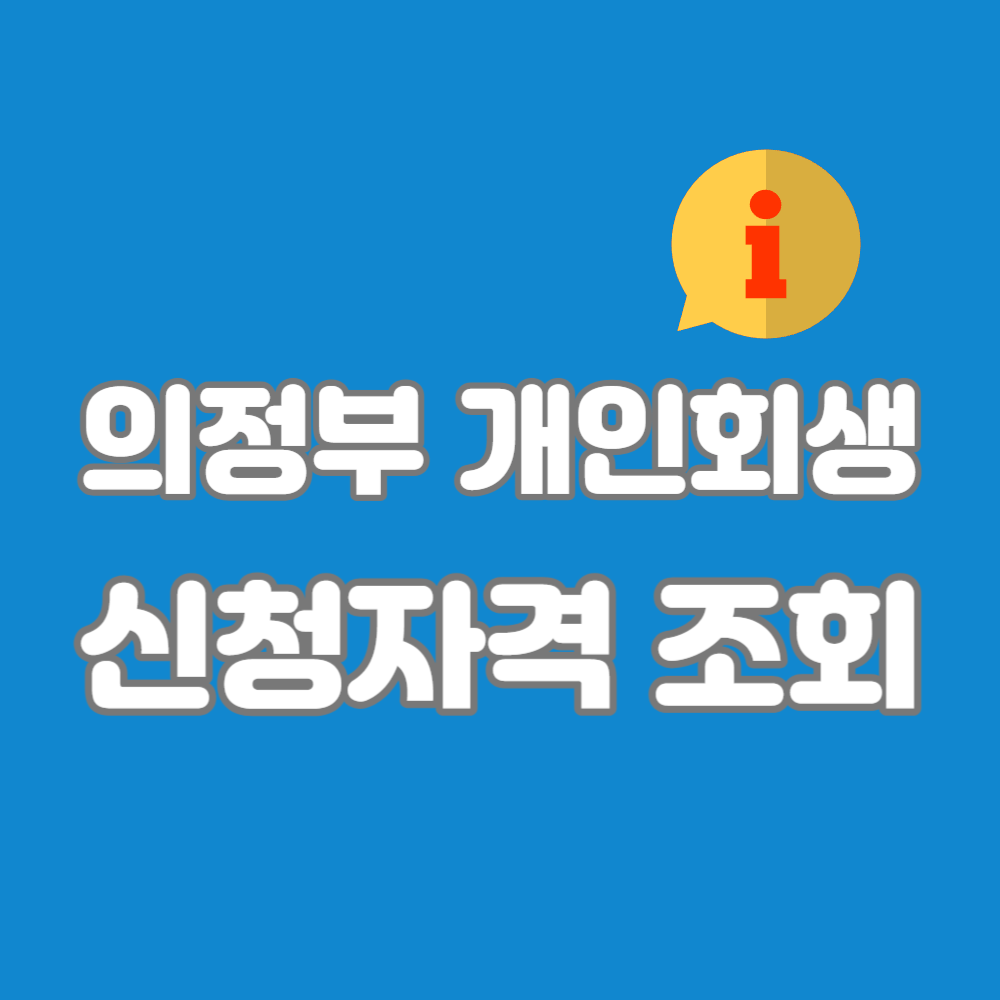 의정부 법원 개인회생 자격 조회