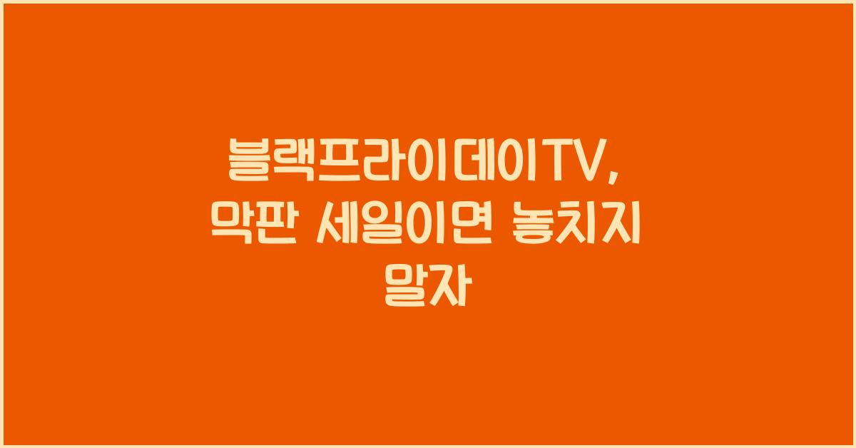 블랙프라이데이TV
