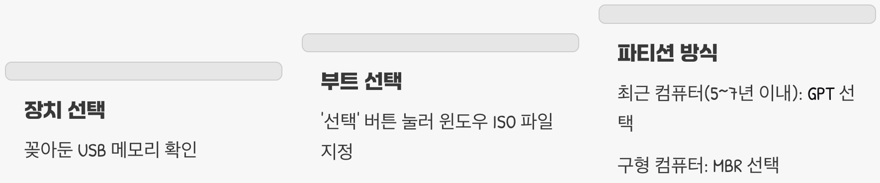 딱 3번의 클릭, Rufus 설정하기