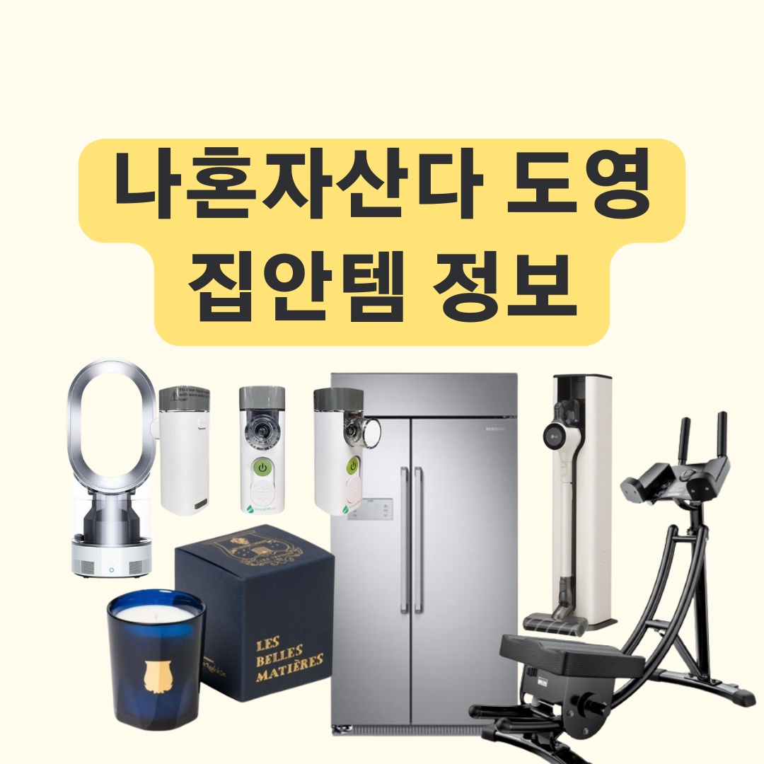 나혼자산다 도영 냉장고 청소기 향초 복근 운동기구 가습기 네블라이저