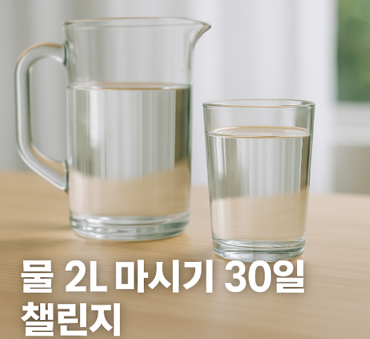 물 2L 마시기 30일 챌린지로 건강한 습관 만들기 관련 사진