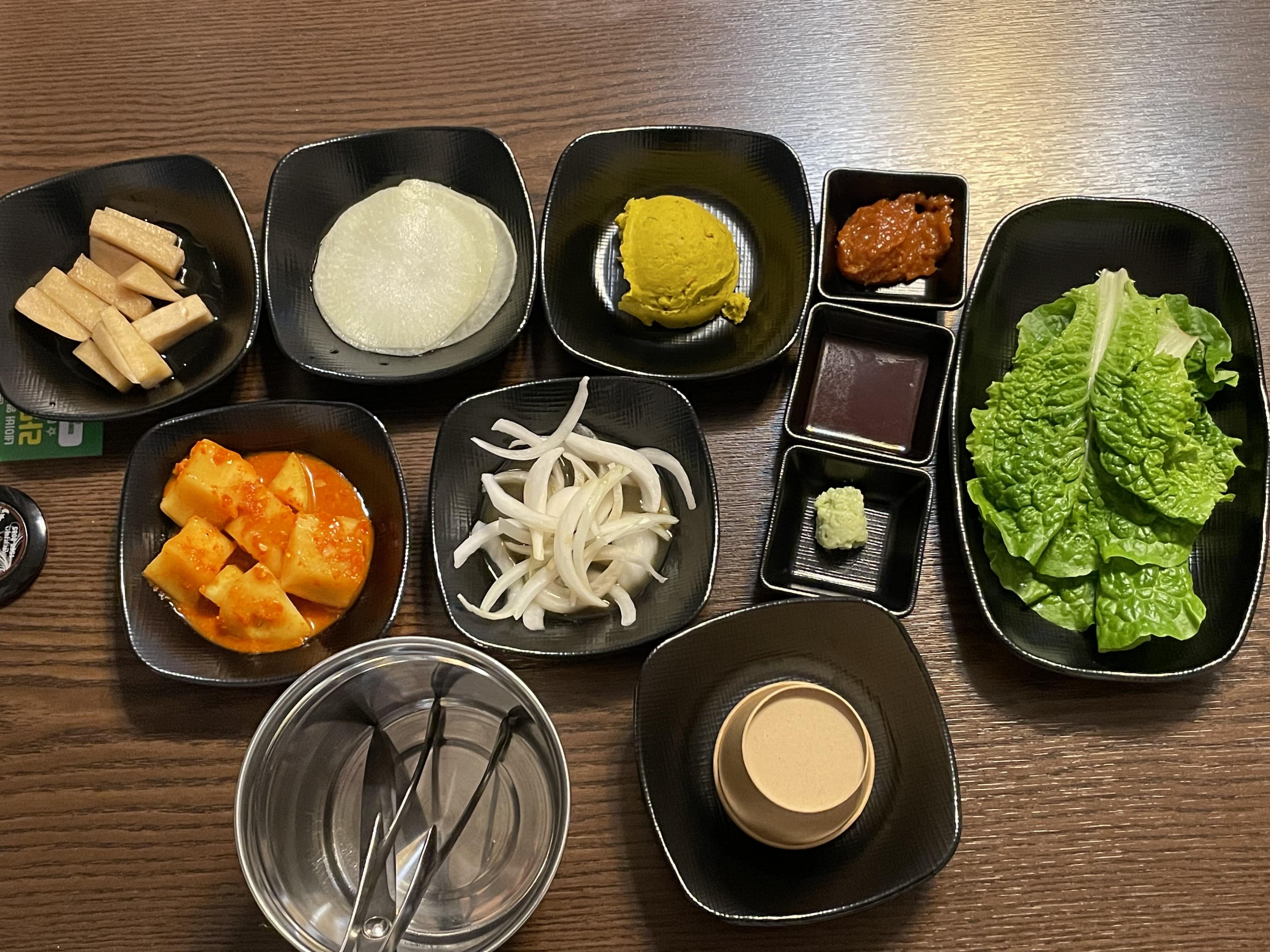 광안갈비 기본 반찬 세팅