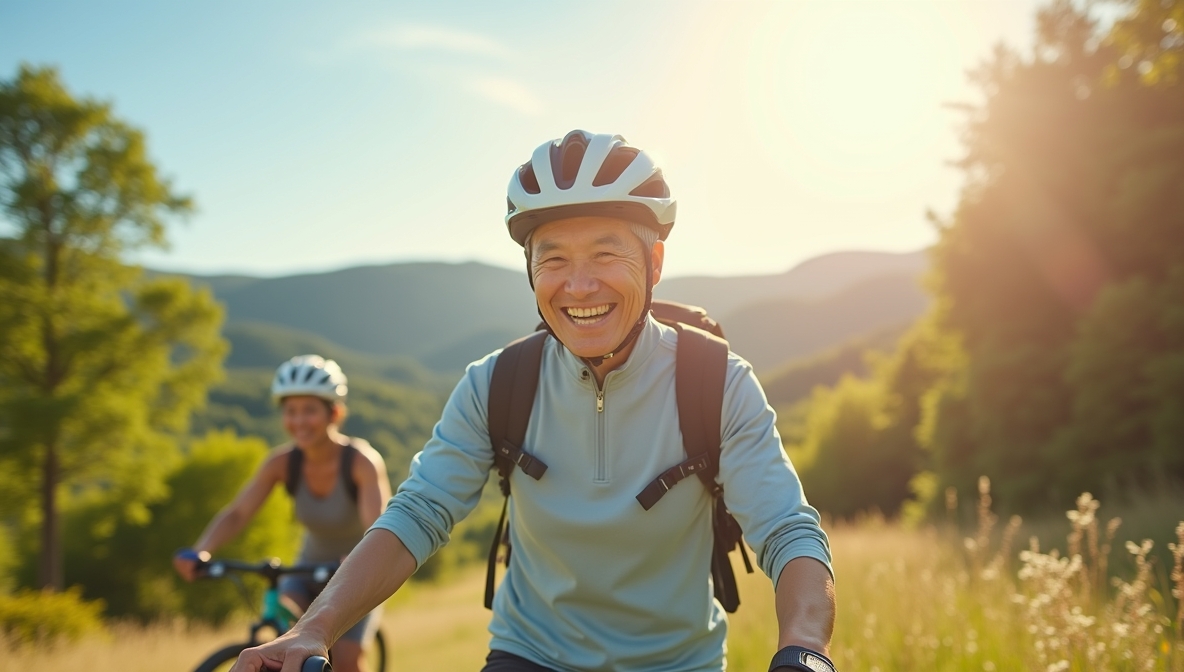 본인의 취미로 기분이 좋아지는 중년 남성