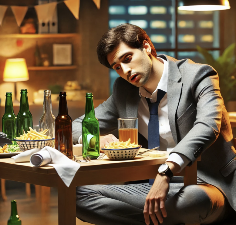잦은 음주로 힘들어하는 직장인