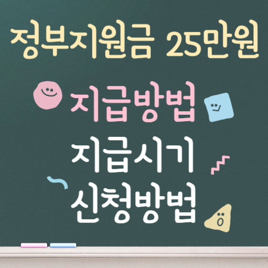정부 지원금 25만원 총정리