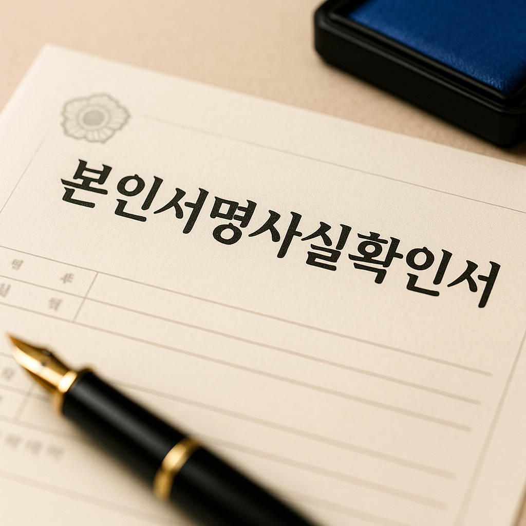 본인서명사실확인서 발급 방법과 용도 총정리