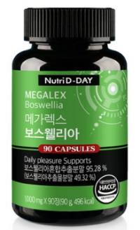 뉴트리디데이 메가렉스 보스웰리아 영양제 1개, 90g