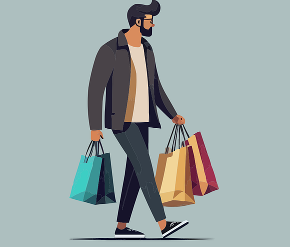 과소비하는 남자 사진