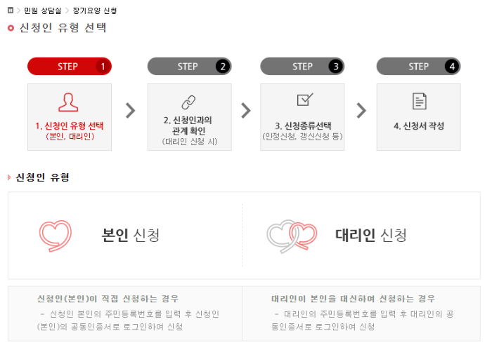노인장기요양등급 신청
